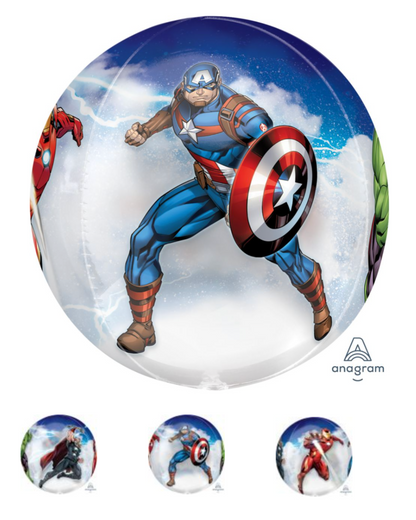 Avengers Iron Man Hulk Thor Captain America Giant Orbz 24" Balloon With Helium