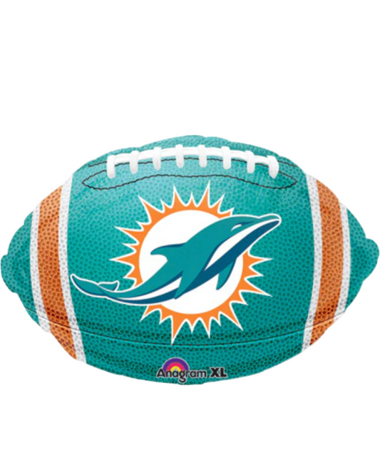 Miami Dolphins 18" Football NFL Team Foil Balloon With Helium