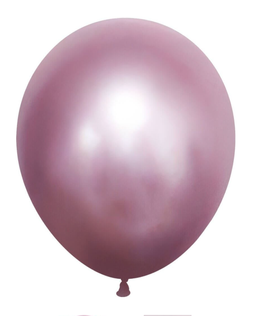 Metallic Pink 12" Balloon With Helium