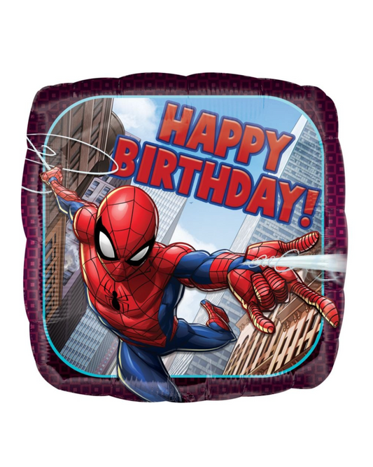 Spiderman Happy Birthday 18" Balloon With Helium