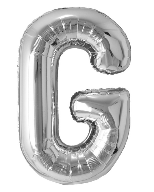 Giant Letter G Balloon 40" Silver