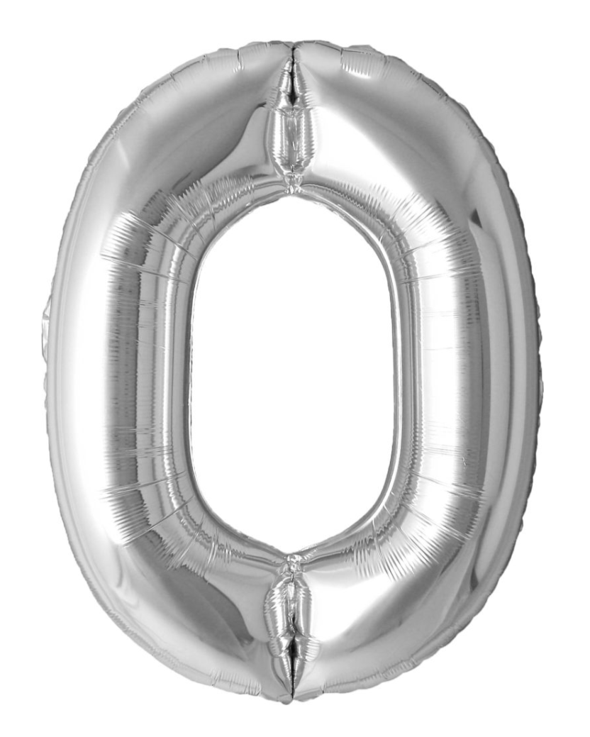 Giant Letter O Balloon 40" Silver