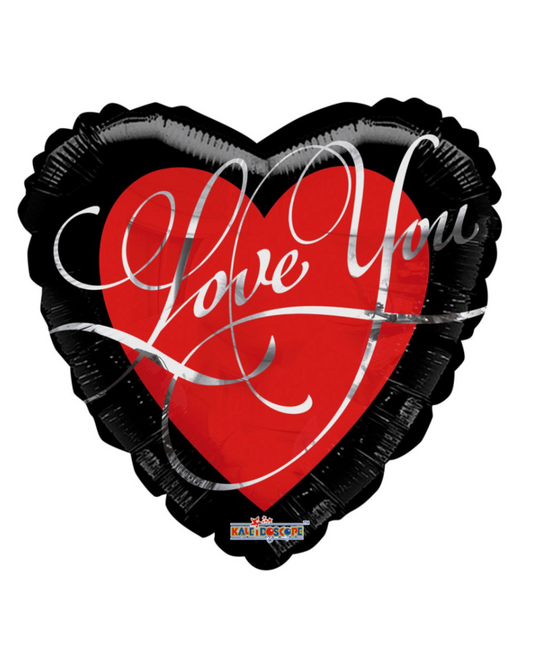 18" I Love You Heart Balloon With Helium