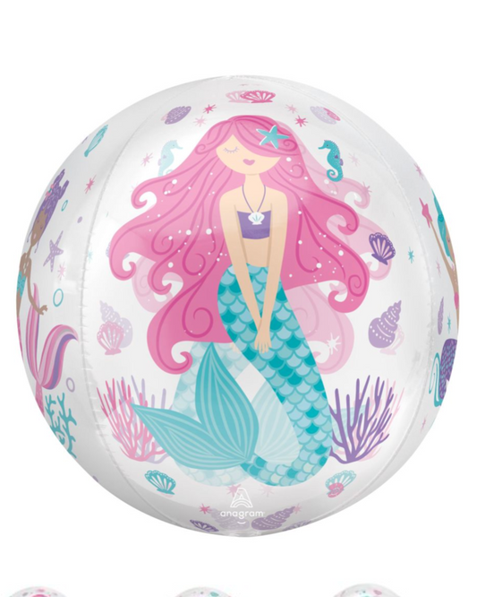 Sparkling Mermaid Giant Orbz 24" Balloon With Helium