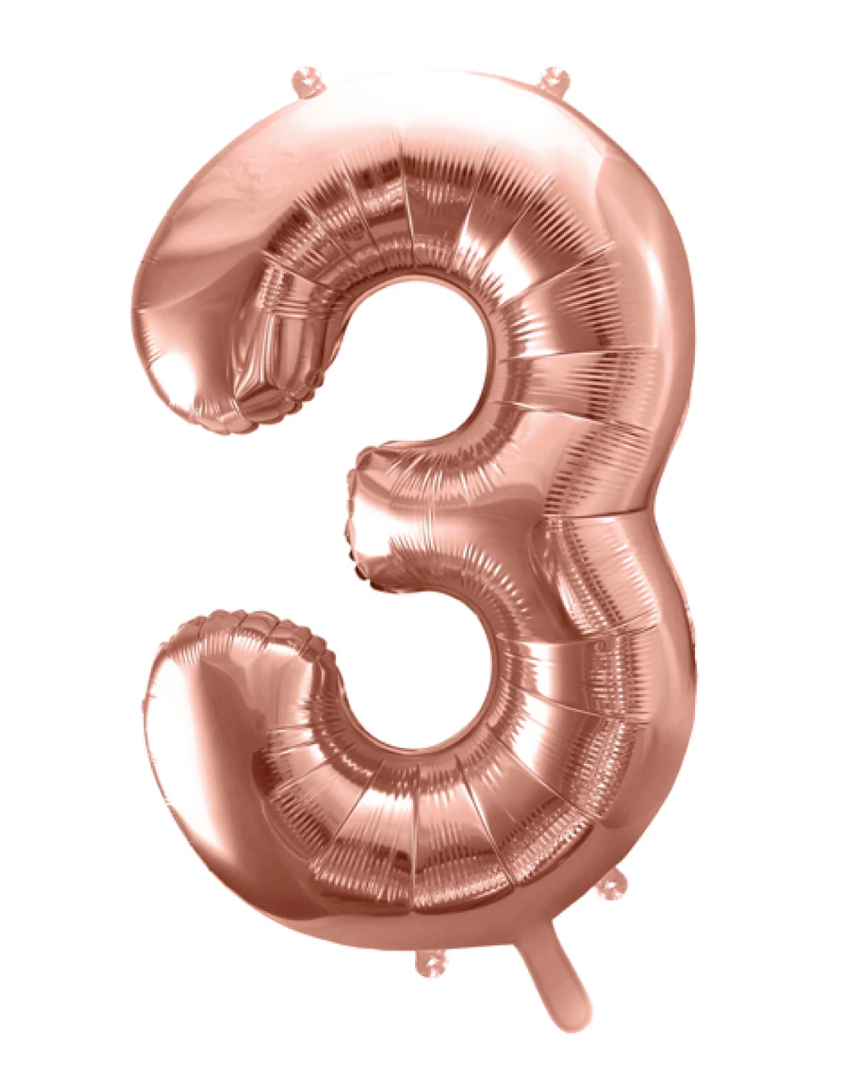Giant Rose Gold 34" Foil Number Balloon With Helium