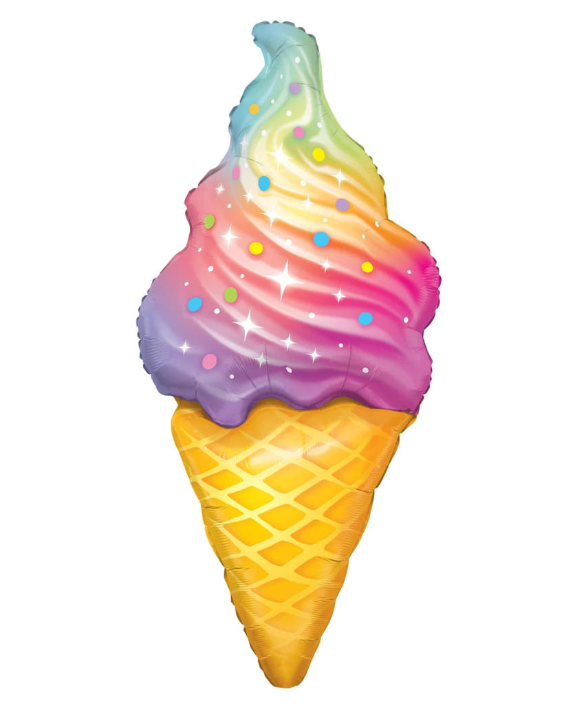 Giant 45" Ice Cream Cone Balloon With Helium