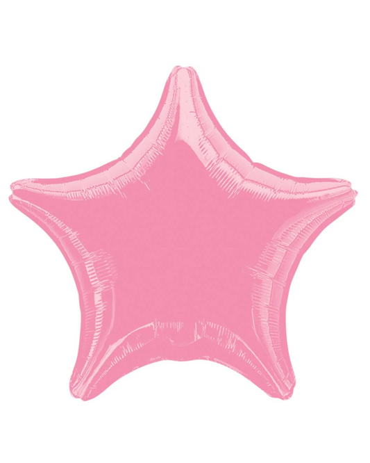Baby Pink 18" Star Balloon With Helium