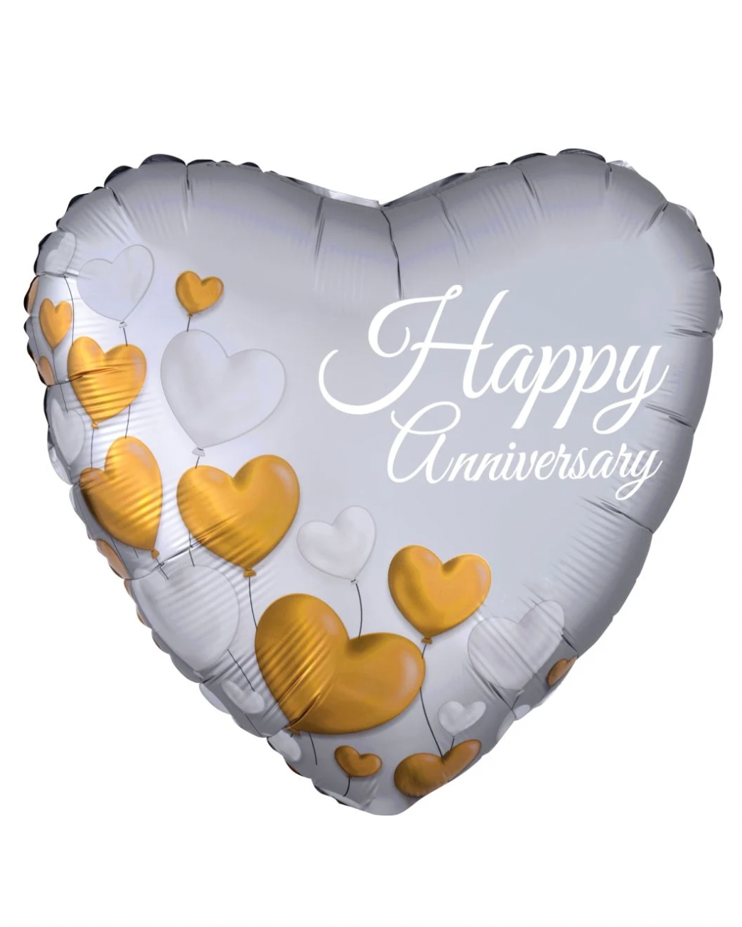 Happy Anniversary 18" Heart Balloon With Helium