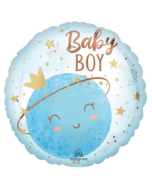Baby Boy It's A Boy Moon 18" Balloon With Helium