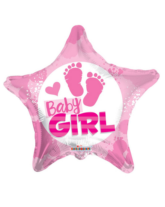 Baby Girl It's A Girl 18" Star Balloon With Helium