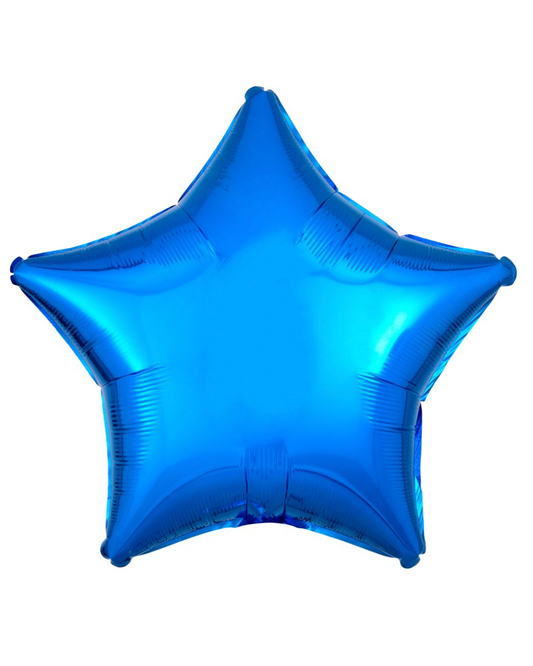 Blue 18" Star Balloon With Helium