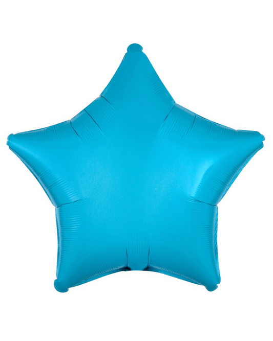 Baby Blue 18" Star Balloon With Helium