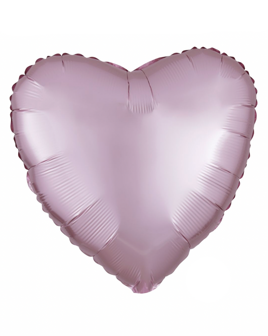 Pastel Pink 18" Heart Balloon With Helium
