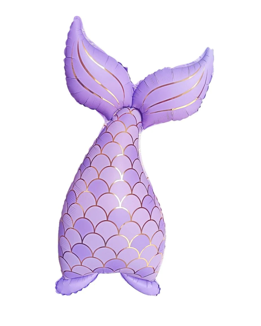 Giant 39" Lilac Mermaid Tail Balloon With Helium