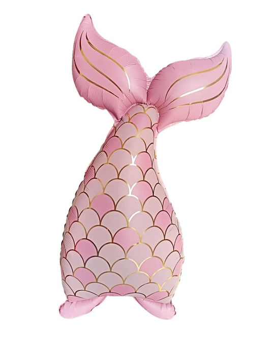 Giant 39" Pink Mermaid Tail Balloon With Helium