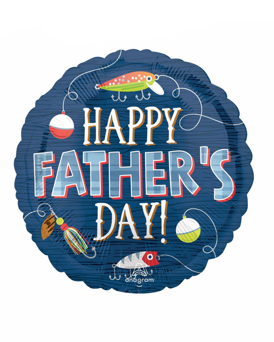 Happy Father's Day Fishing Balloon With Helium