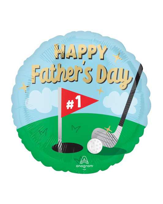 Happy Father's Day Golf Balloon With Helium