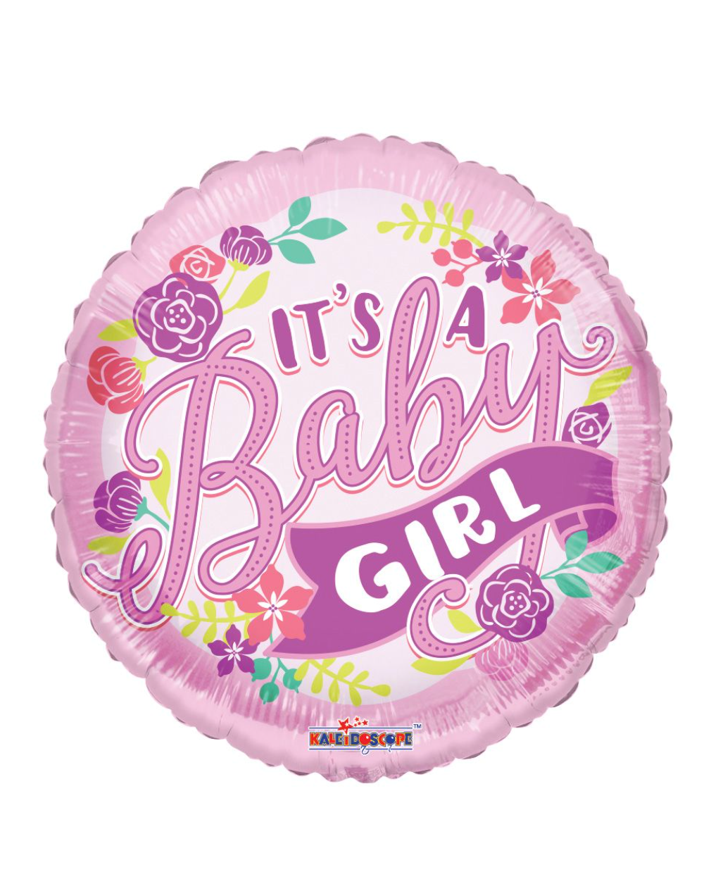 18" It's A Baby Girl Banner Balloon With Helium