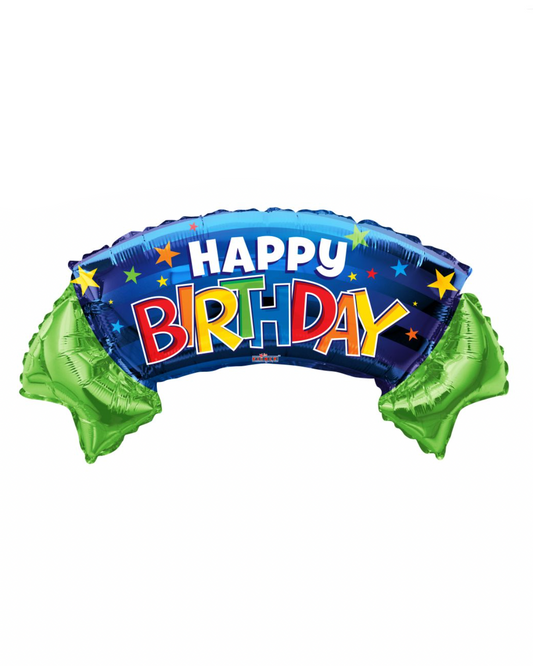 XXL Happy Birthday Banner Balloon With Helium