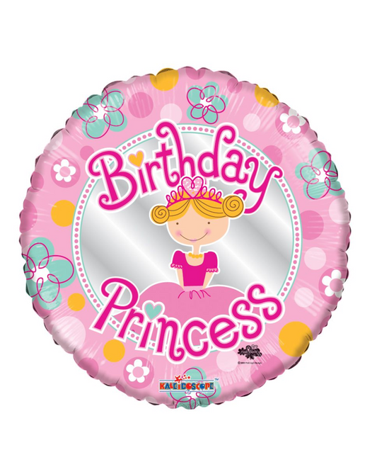 Birthday Princess 18" Balloon With Helium