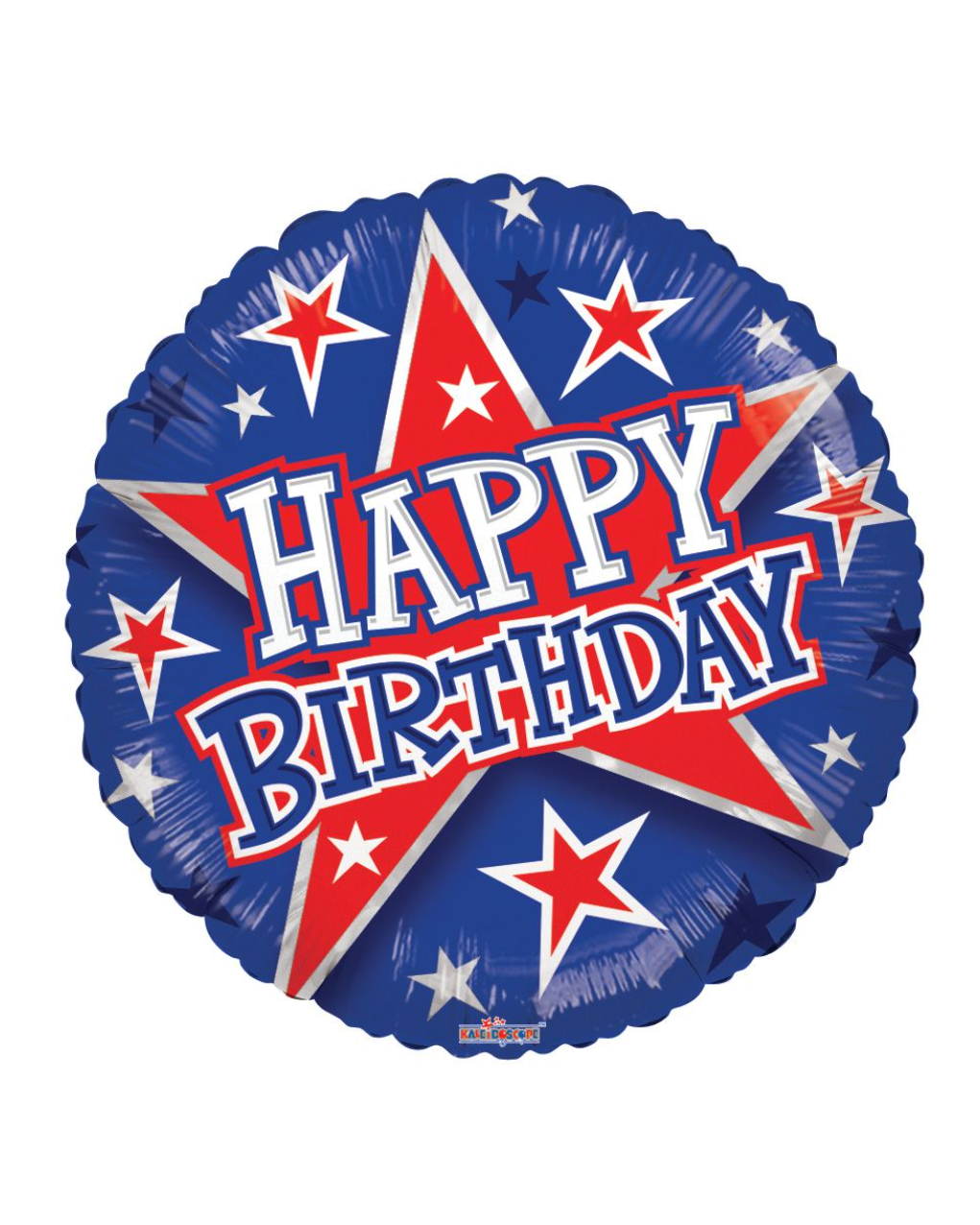 Happy Birthday 18" Blue Star Balloon With Helium