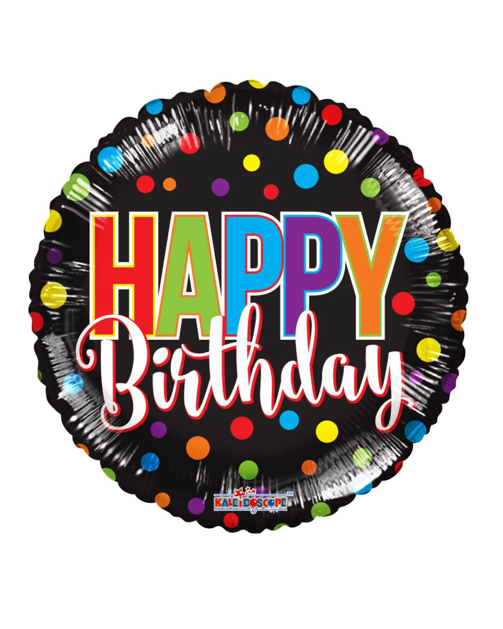 Happy Birthday Colorful Dots 18" Balloon With Helium
