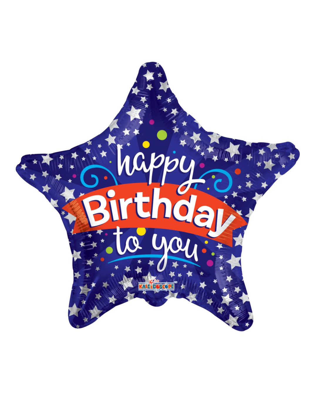 18" Happy Birthday To You Star Shaped Balloon With Helium