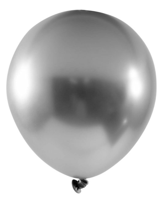 Silver Balloon 12" With Helium