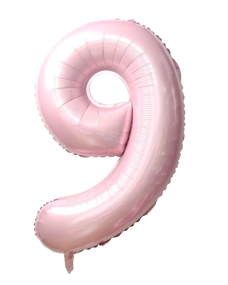 Giant Pink 40" Foil Number Balloon With Helium