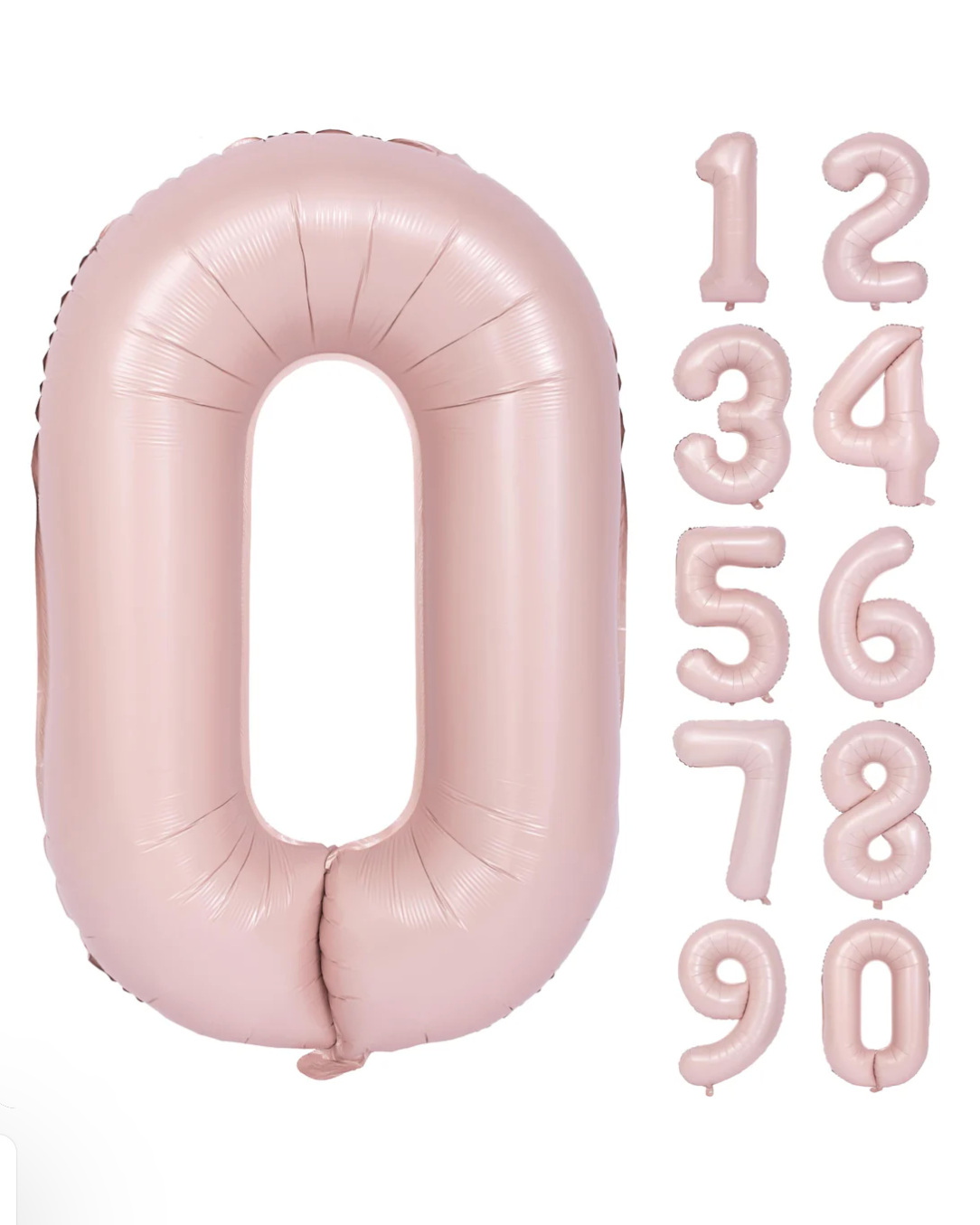 Giant Satin Pink 34" Foil Number Balloon With Helium