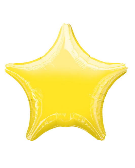Star Shaped Yellow Foil Balloon 18" With Helium