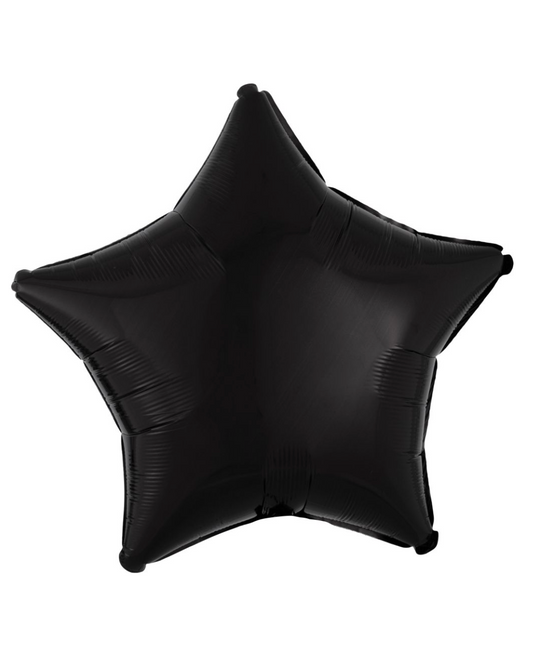 Black 18" Star Balloon With Helium