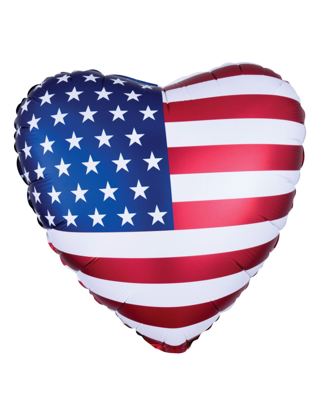 USA Stars And Stripes July 4th 18" Heart Balloon With Helium