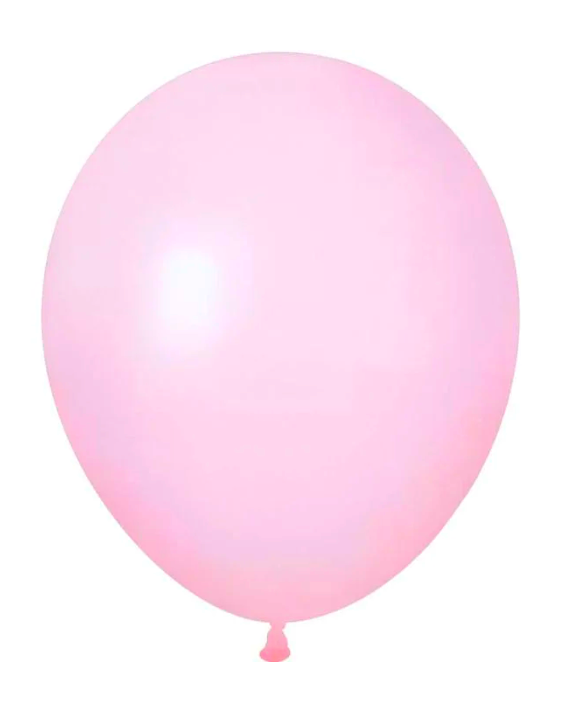 Baby Pink 12" Latex Balloon Inflated With Helium & Ribbon