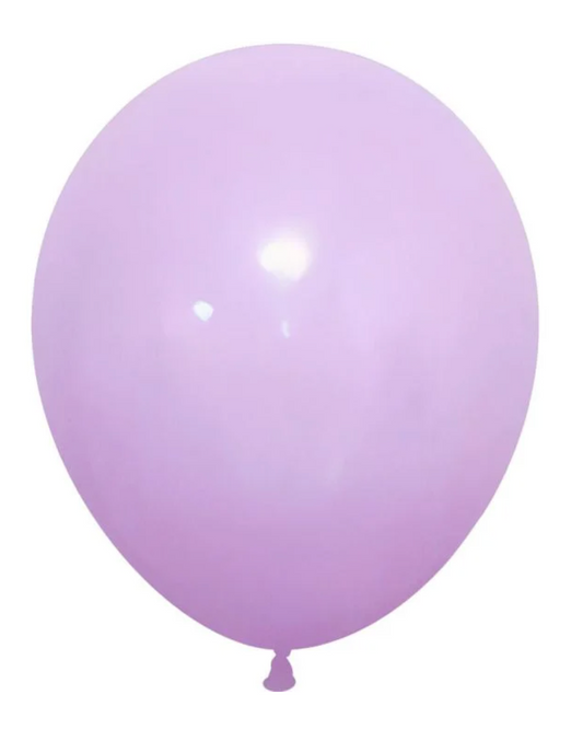 Lavendar 12" Latex Balloon Inflated With Helium & Ribbon