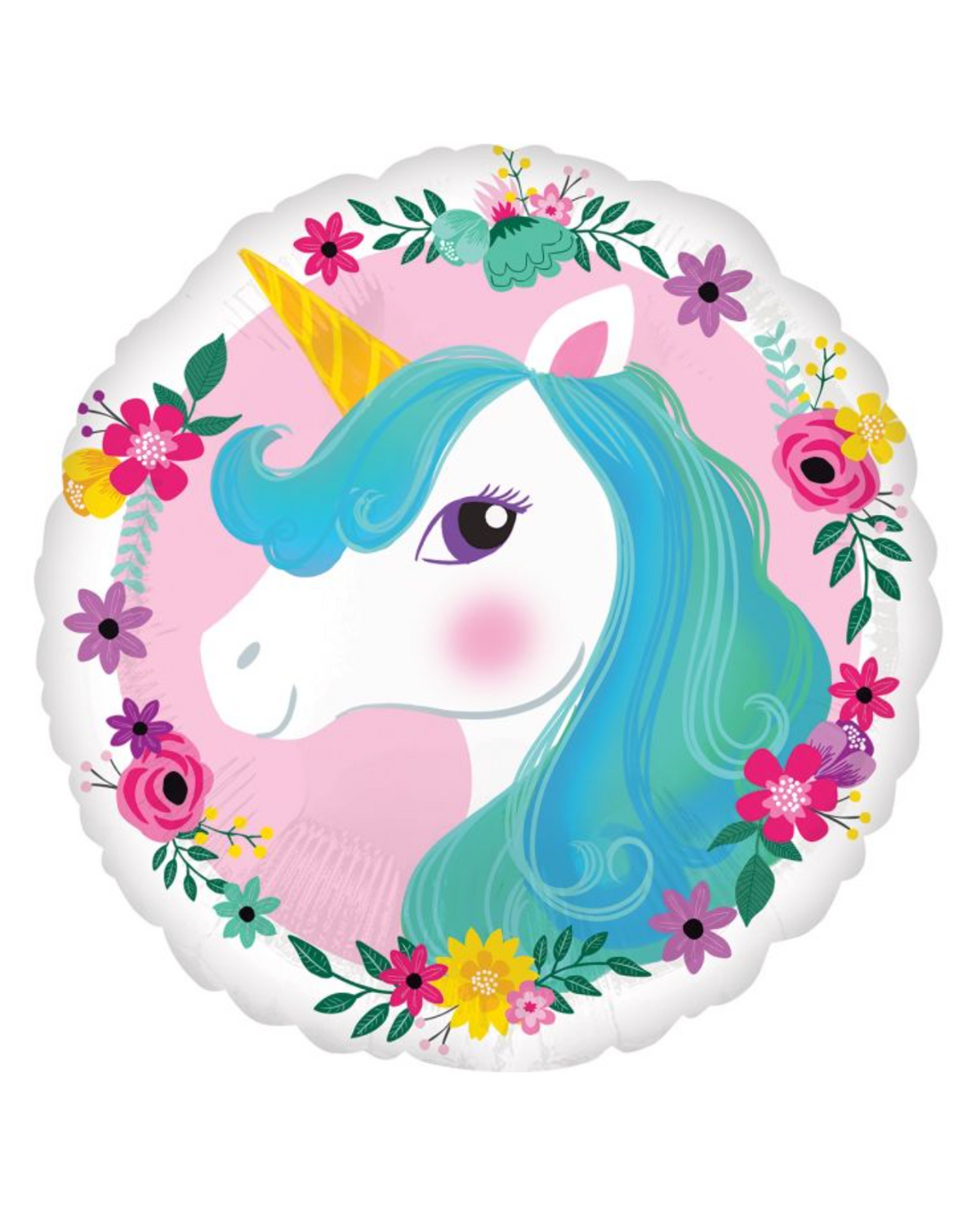 18" Unicorn Balloon With Helium