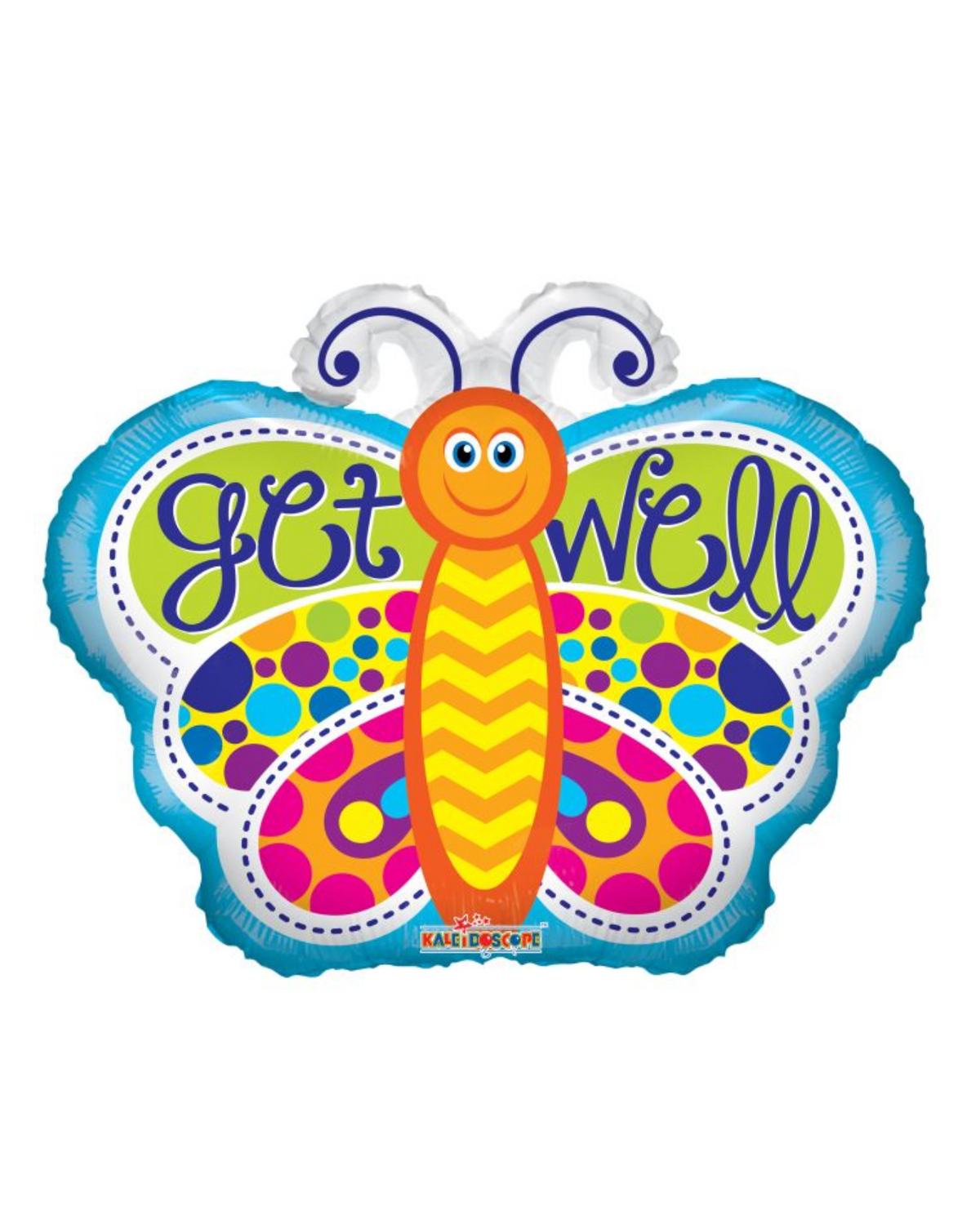 Get Well Soon Butterfly 18" Foil Balloon With Helium