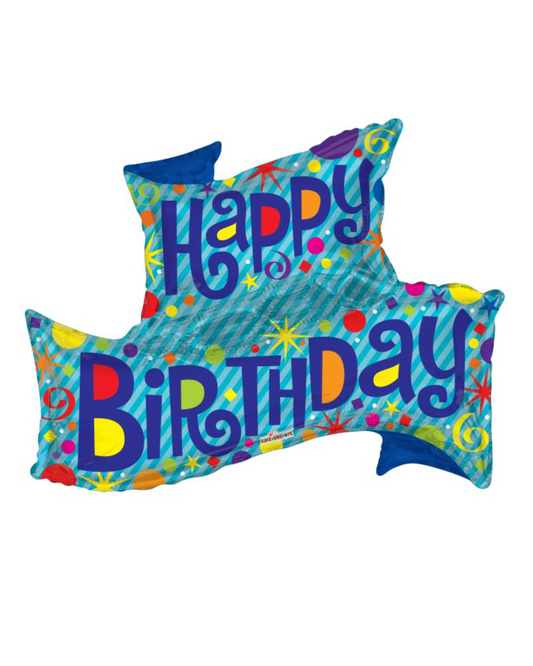 XXL Happy Birthday Banner Balloon With Helium