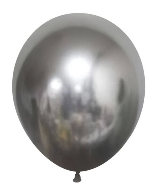 Silver Balloon 12" With Helium