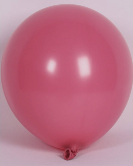 Dusty Pink 12" Balloon Inflated With Helium & Ribbon