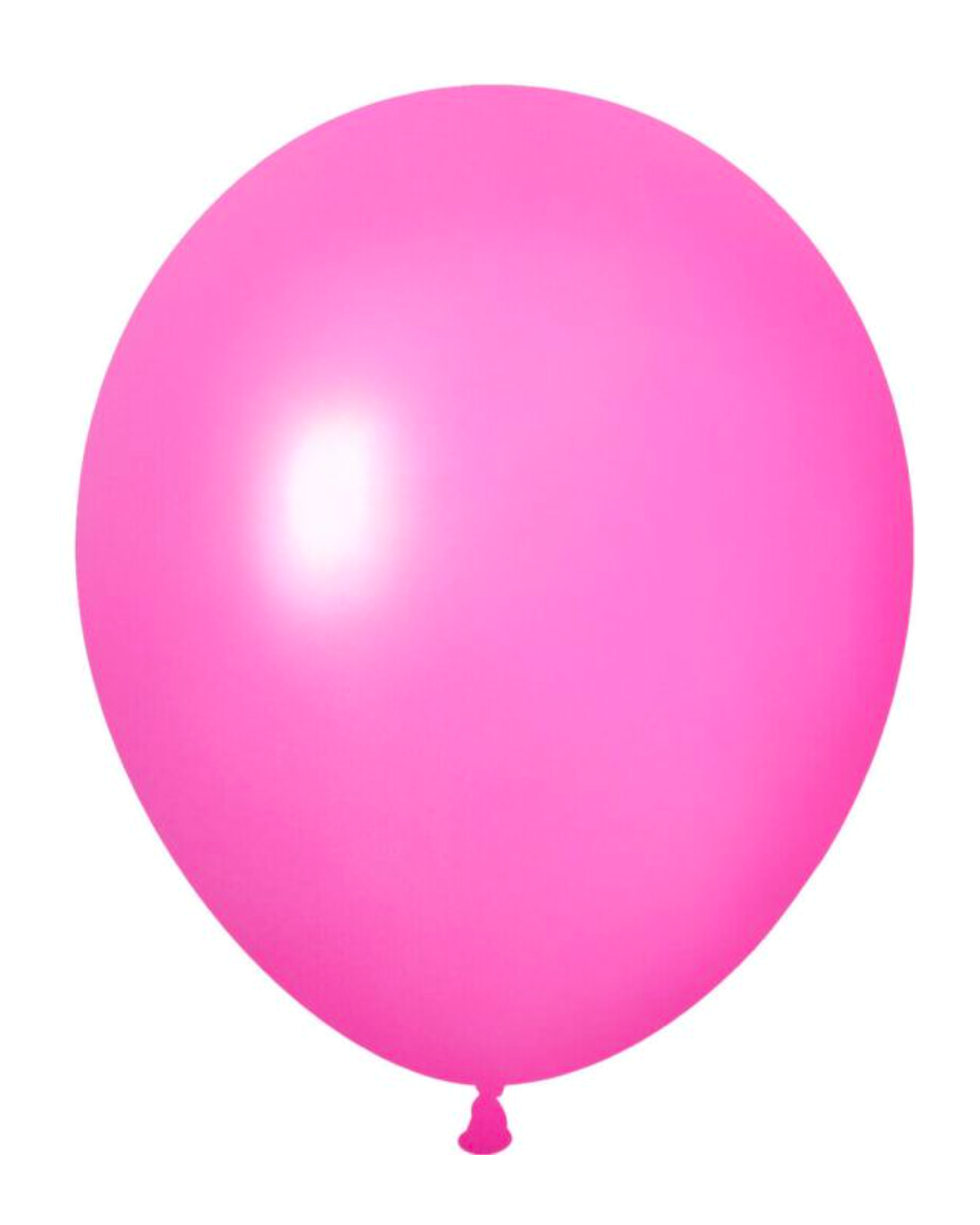 Hot Pink 12" Latex Balloon Inflated With Helium & Ribbon