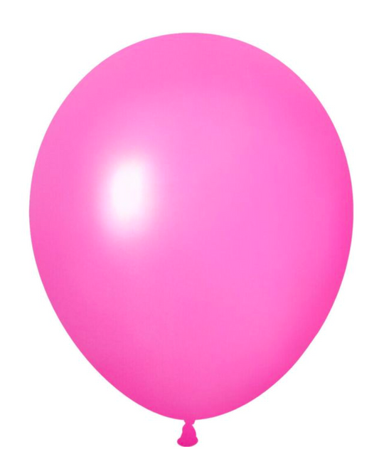 Hot Pink 12" Latex Balloon With Helium