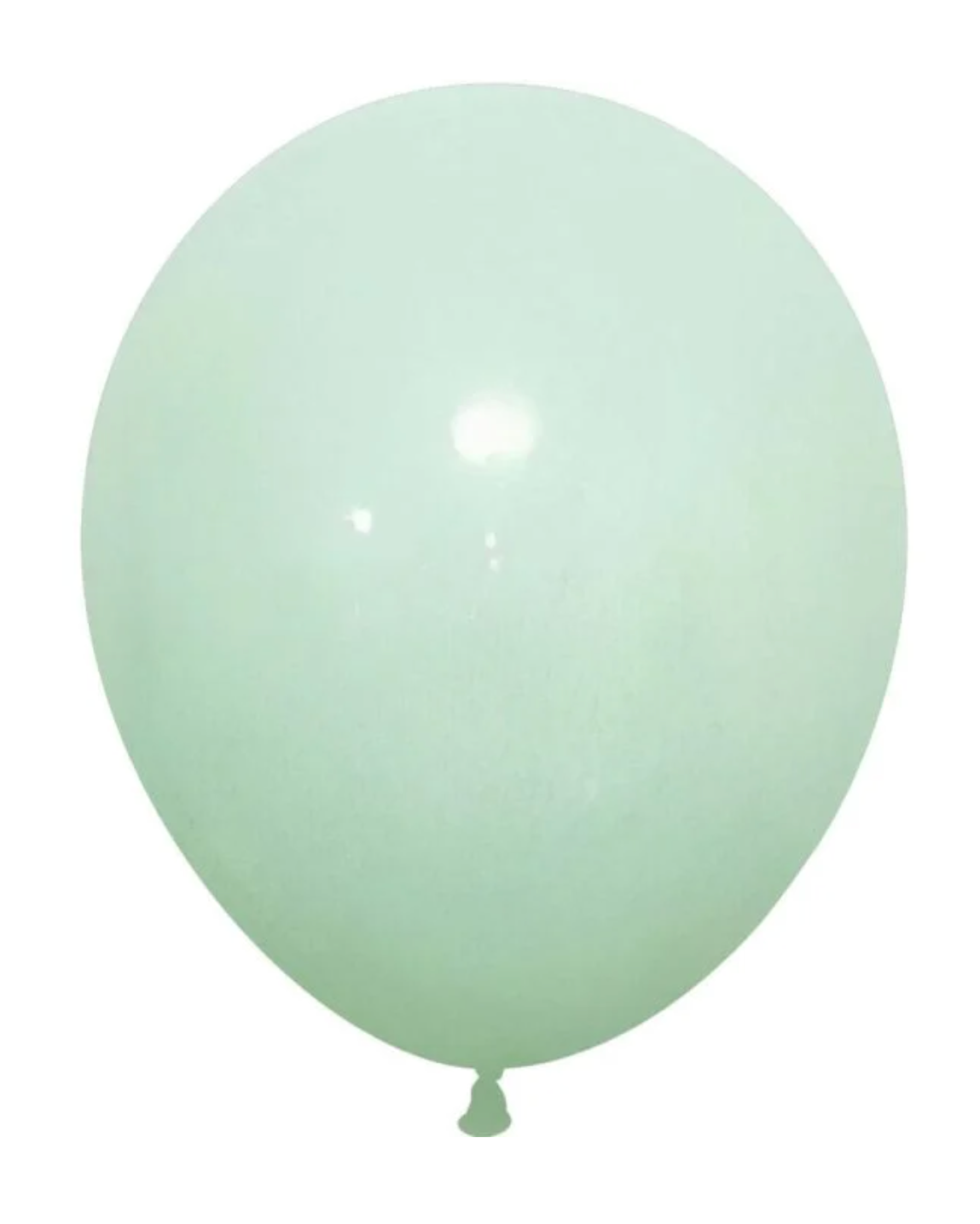 Mint Pastel Green 12" Latex Balloon Inflated With Helium & Ribbon
