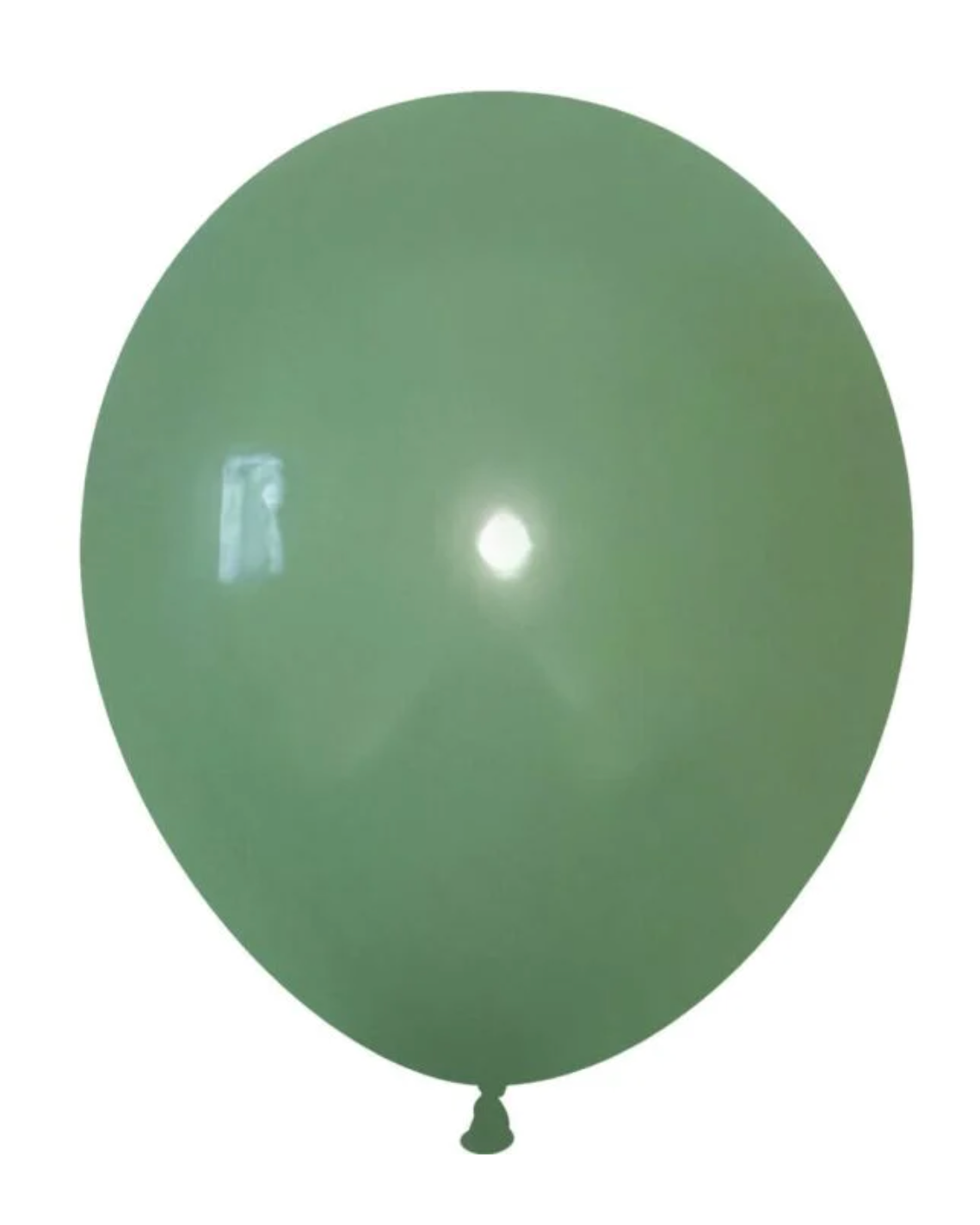 Avocado Green 12" Balloon Inflated With Helium & Ribbon