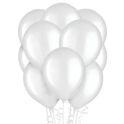 White Pearl Balloon 12" With Helium