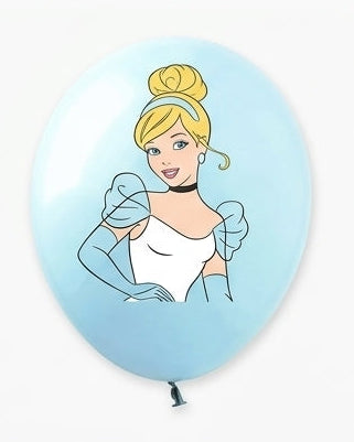 Disney Princess Cinderella 12" Latex Balloon With Helium & Ribbon