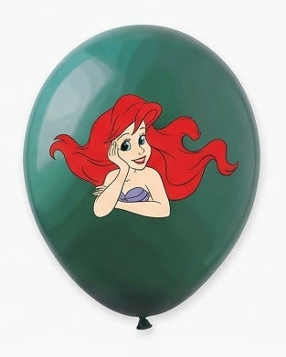 Disney Princess Ariel 12" Latex Balloon With Helium & Ribbon