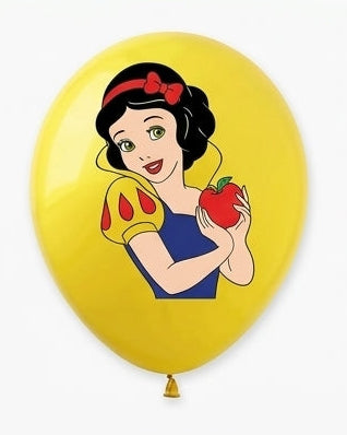 Disney Princess Snow White 12" Latex Balloon With Helium & Ribbon